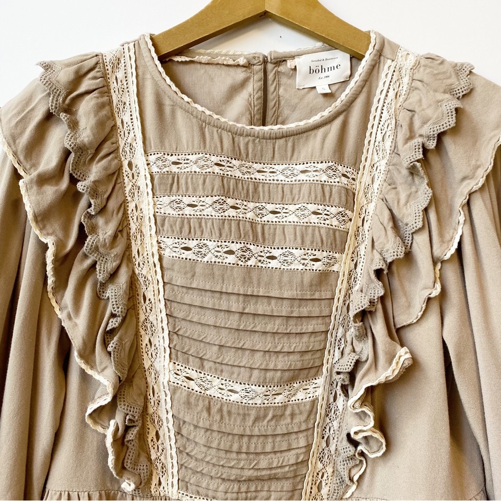 Bohme Beige Ruffled Blouse - Picture 5 of 9
